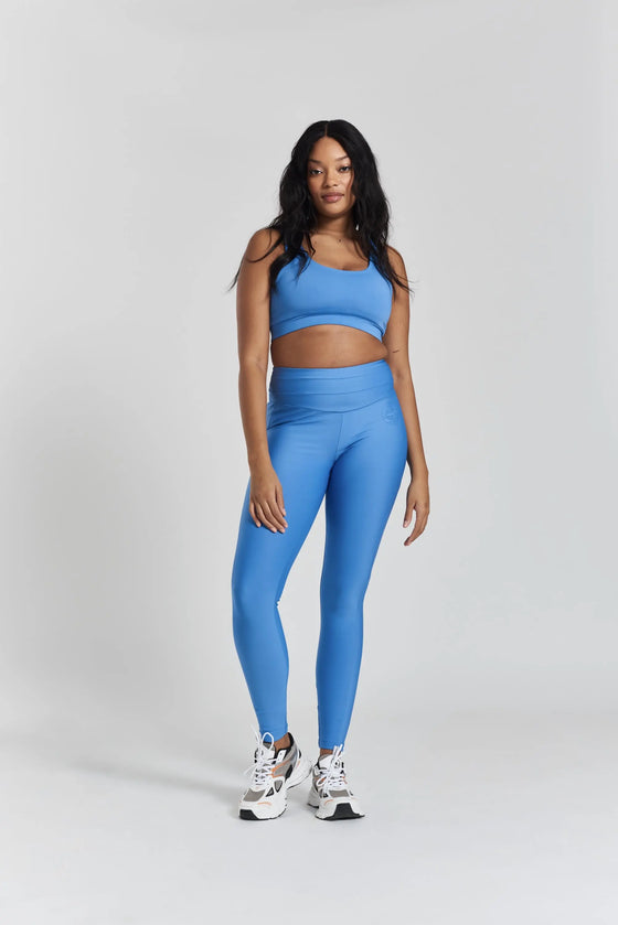 Cycad Recycled-Fabric Performance Leggings - Mountain Blue Peachaus