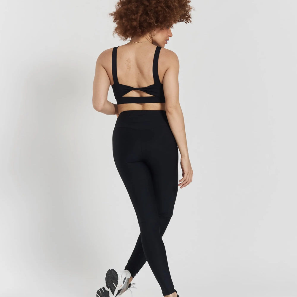 Cycad Recycled-Fabric Performance Leggings - Volcanic Black Peachaus