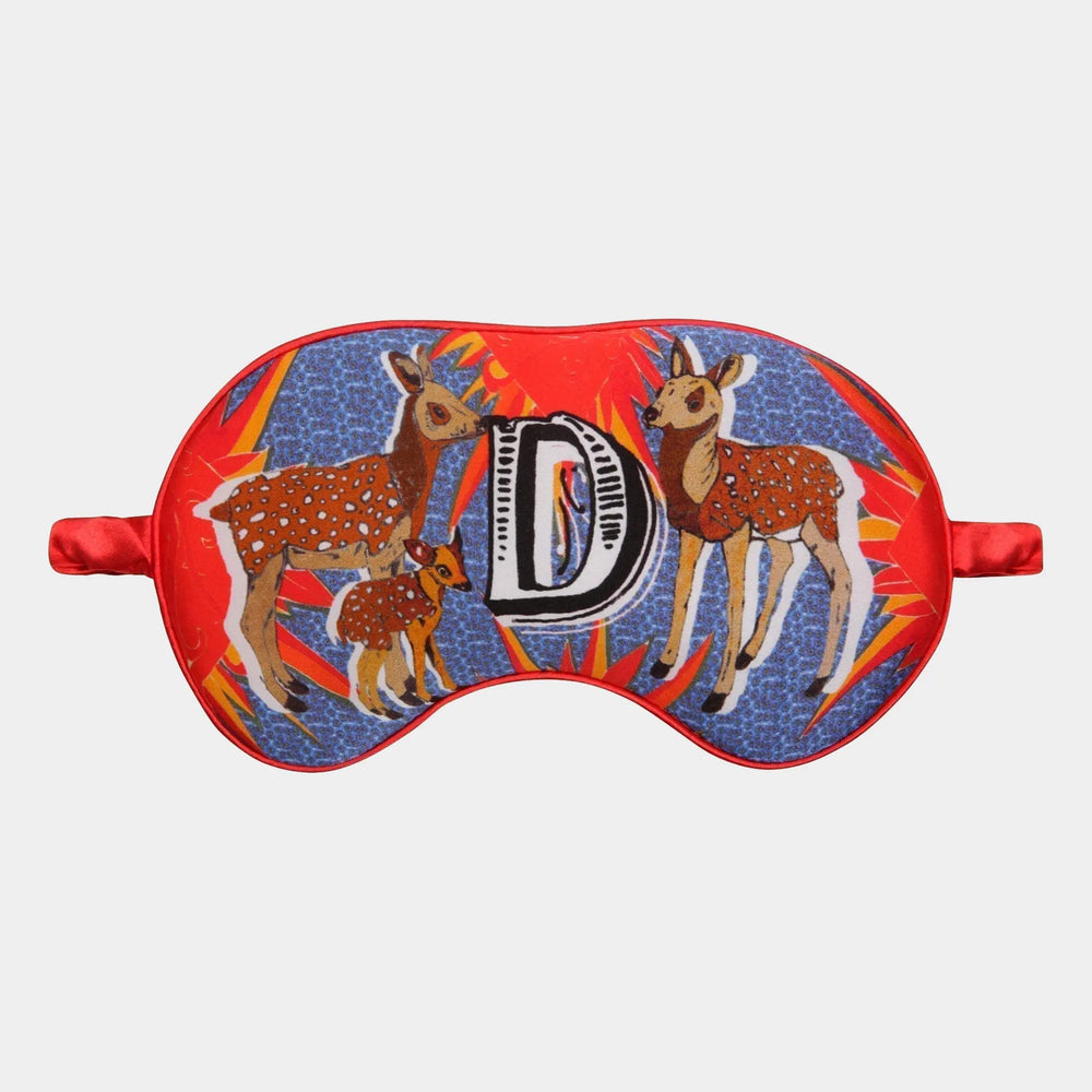 Silk Eye Mask / "D for Deer" Jessica Russell Flint