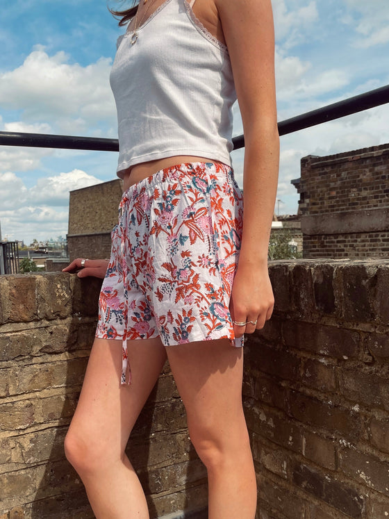 Fuchsia Bloom Pyjama Shorts Madder & More