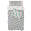 DELILAH GREEN Bedding Bundle: Reversible Duvet Set With Fitted Sheet Moozle