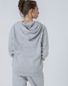 Womens Organic Cotton Relaxed-Fit Zip Hoodie in Rock Grey Marl