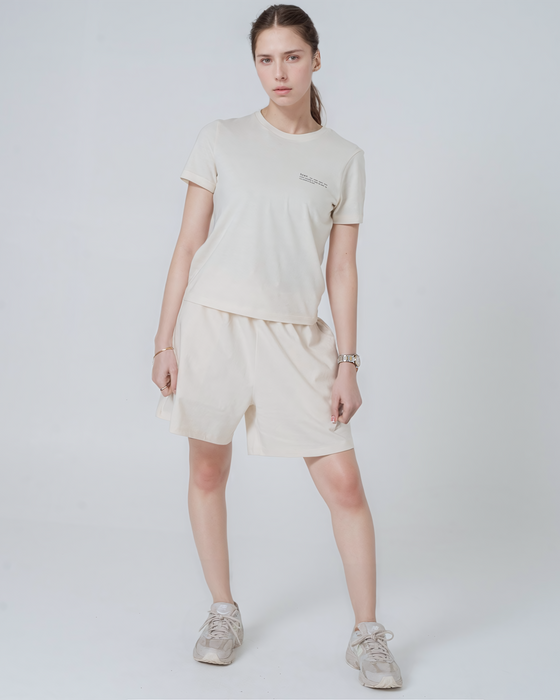 Womens Organic Cotton Fitted T-Shirt in Natural Cotton