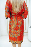 Red and Gold Kimono Robe