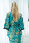 Emerald Green Batik Kimono Robe