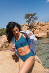 Acacia Seamless Stretch-Bamboo Bralette - Seabed Blue Peachaus