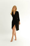 Sophia Bamboo Robe in Black