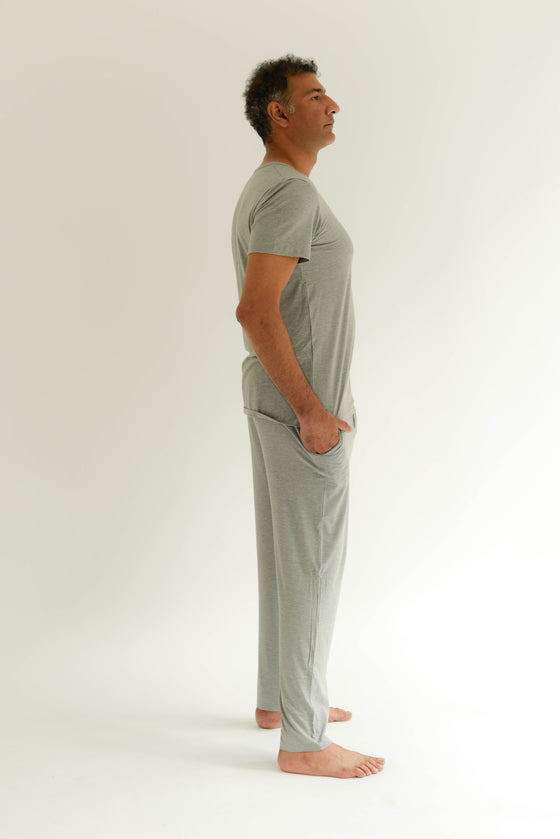 Grey Josh Bamboo Pyjama Trouser Set