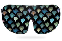  Mayfairsilk Dark Aqua Fans Silk Sleep Mask MayfairSilk