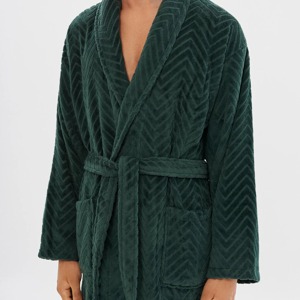 Dark Green Velour Bathrobe House Babylon