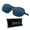 Dark Grey Marl Contoured 3D Blackout Sleep Mask SMUG