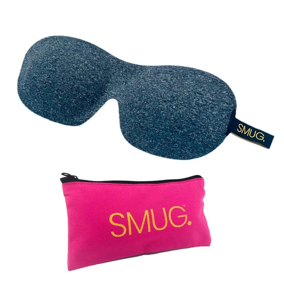 Dark Grey Marl Contoured 3D Blackout Sleep Mask SMUG