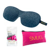 Dark Grey Marl Contoured 3D Blackout Sleep Mask SMUG