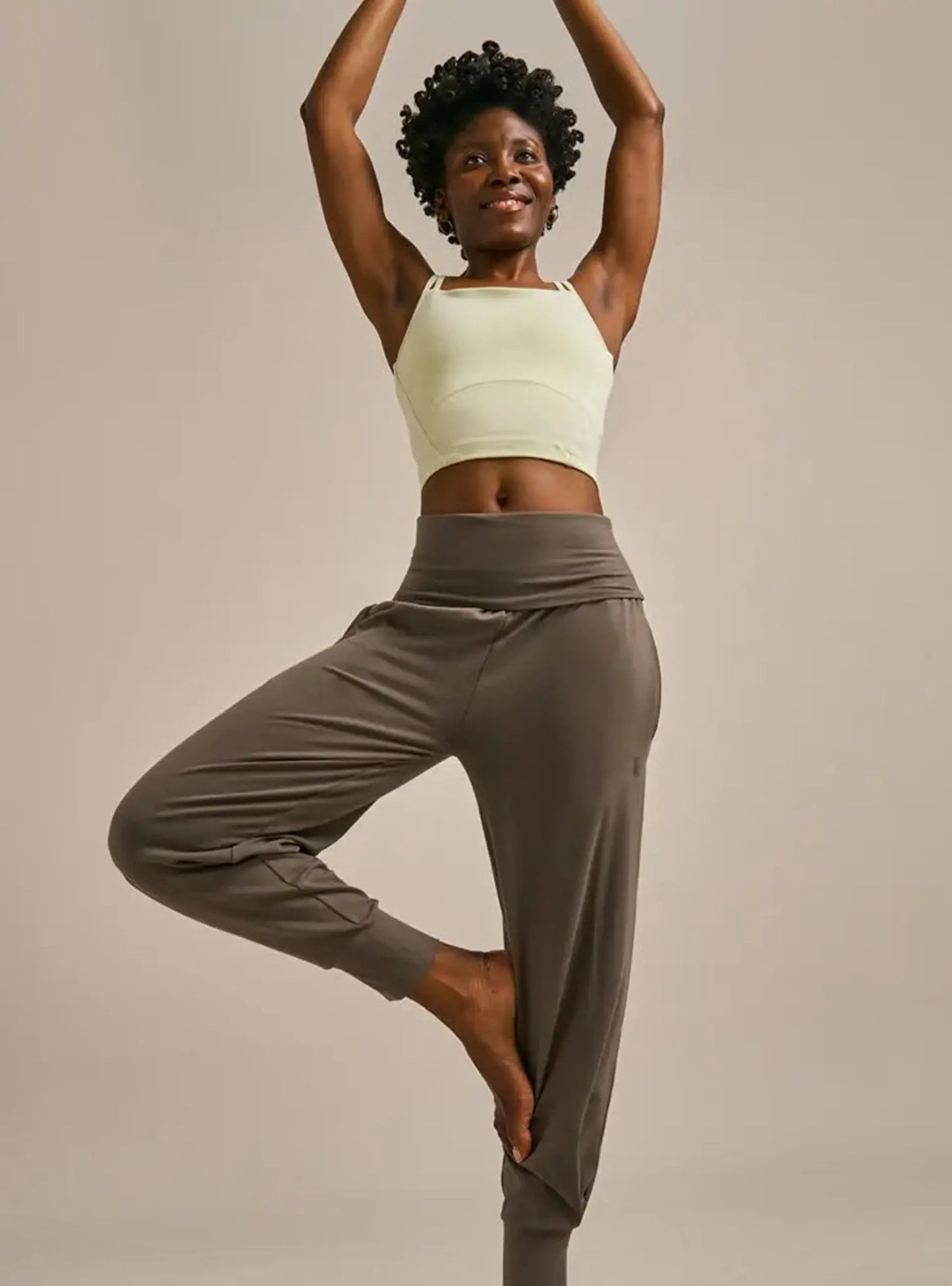 Dark Moss Horizon Cuffed Bamboo Yoga Pants BAM Clothing