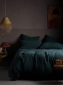  Darkest Spruce 100% Linen Bed Linen The Secret Linen Store