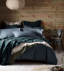  Darkest Spruce Henry Brushed 100% Organic Cotton Bed Linen The Secret Linen Store