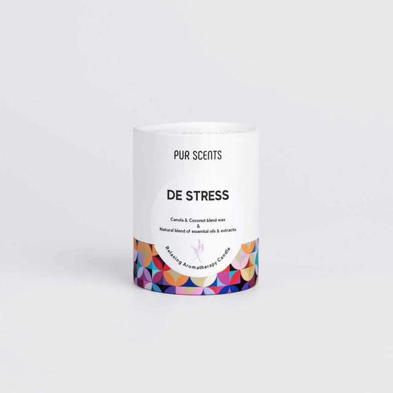 De Stress Aromatherapy Scented Candle Purscents