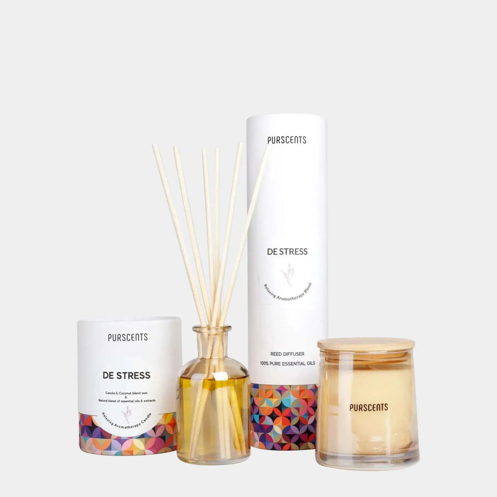 De Stress Scented Candle & Reed Diffuser Duo Purscents