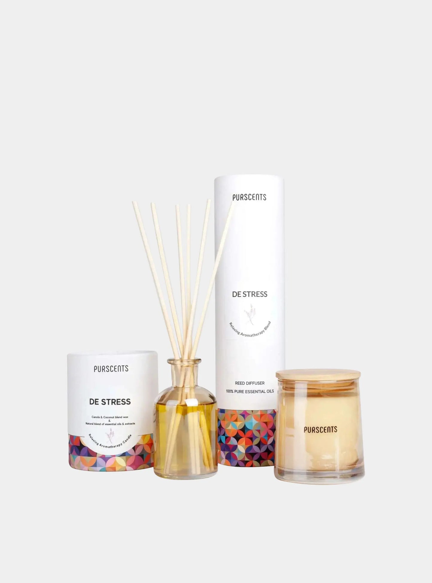 De Stress Scented Candle & Reed Diffuser Duo Purscents