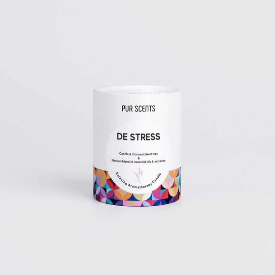 De Stress Aromatherapy Scented Candle Purscents