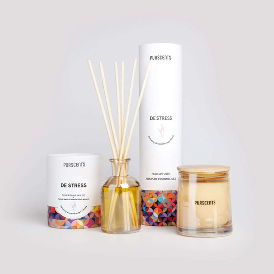 De Stress Scented Candle & Reed Diffuser Duo Purscents