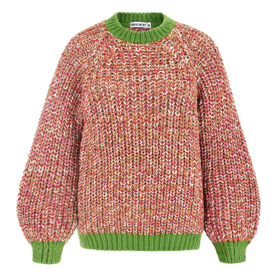 Debbie Twist High Neck Knitted Jumper - Olive Green Cara & The Sky