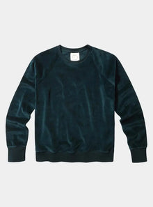  Deep Sea Green Organic Velour Raglan Jumper Planet Loving Company