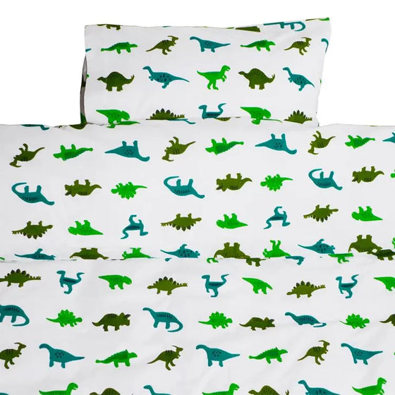 Dinosaurs Toddler Cot Bed Duvet Set Lulu and Nat