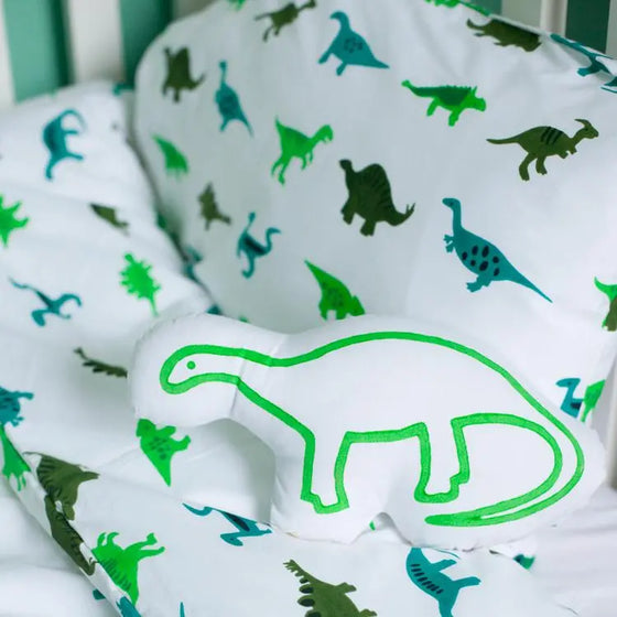 Dinosaurs Toddler Cot Bed Duvet Set Lulu and Nat