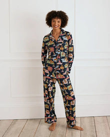  Dogs Night In Print Long Pyjama Set Chelsea Peers