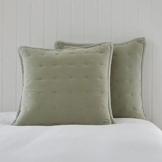 Dorma Adeena Green Continental Pillowcase Dunelm