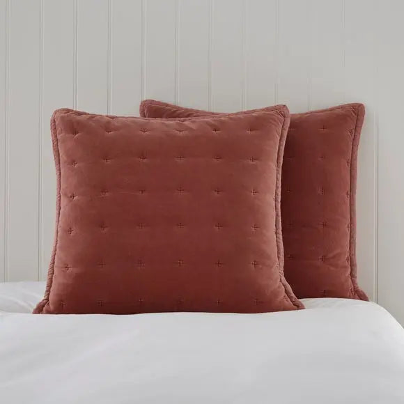 Dorma Adeena Terracotta Continental Pillowcase Dunelm