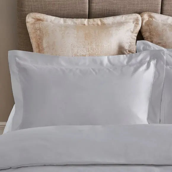 Dorma Egyptian Cotton Sateen 1000 Thread Count Silver Oxford Pillowcase Dunelm