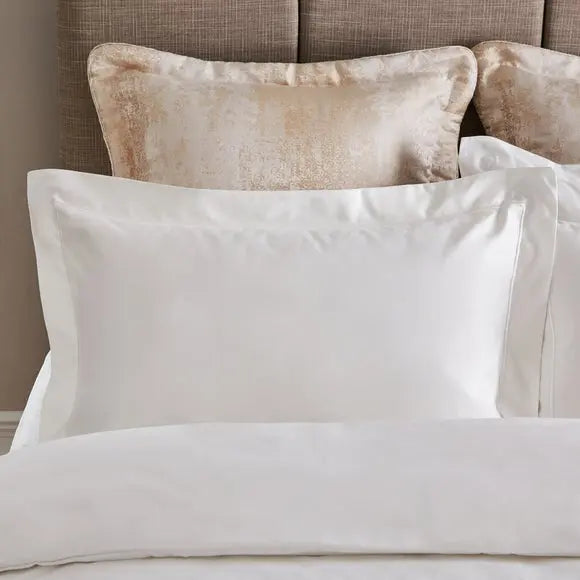 Dorma Egyptian Cotton Sateen 1000 Thread Count White Oxford Pillowcase Dunelm