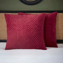  Dorma Genevieve Red Continental Square Pillowcase Dunelm