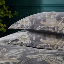  Dorma Gilded Crane Charcoal Oxford Pillowcase Pair Dunelm