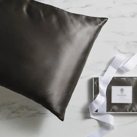 Dorma Grey Silk Pillowcase Dunelm