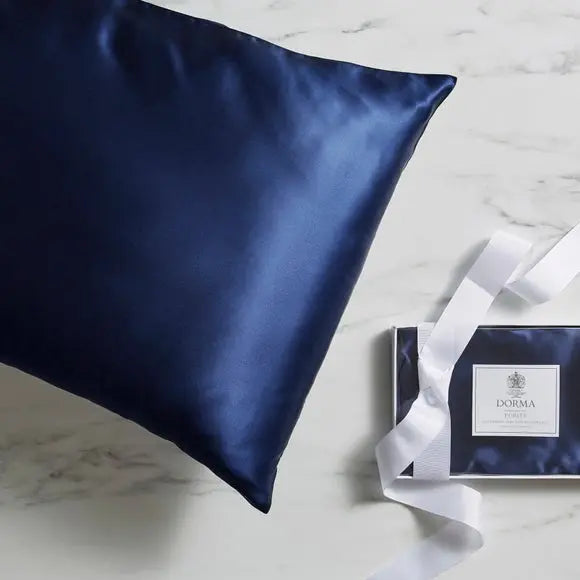 Dorma Navy Silk Pillowcase Dunelm