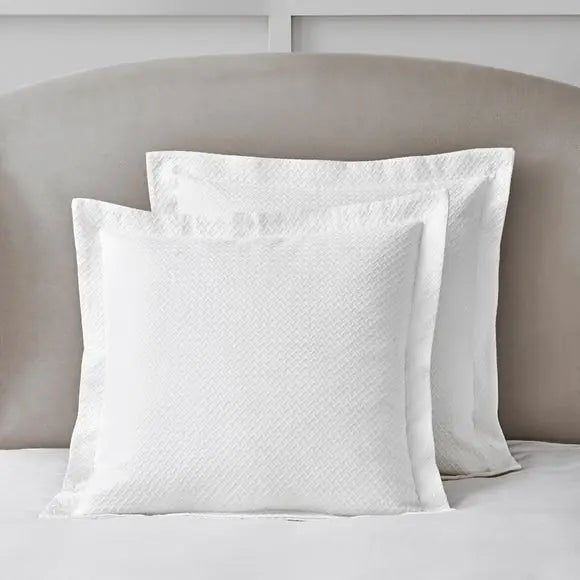 Dorma Purity Cardinham 100% Cotton White Continental Pillowcase Dunelm