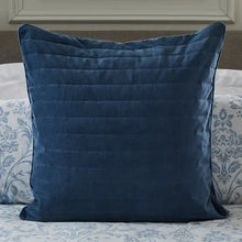  Dorma Remington Cotton Velvet Blue Continental Square Pillowcase Dunelm