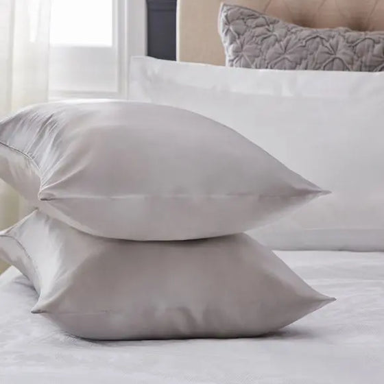 Dorma Silver Silk Pillowcase Dunelm