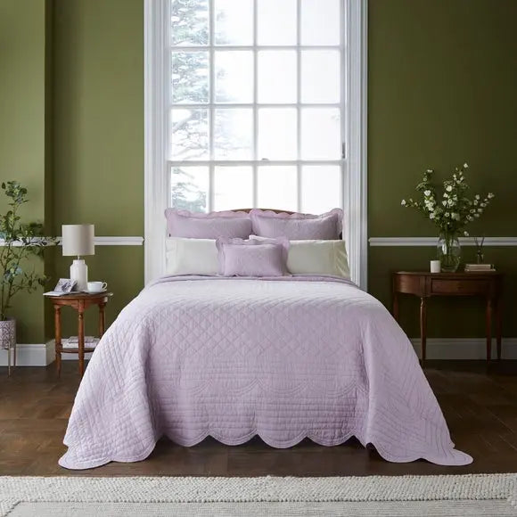 Dorma Soft Scalloped Bedspread Dunelm