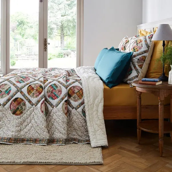 Dorma Tove Patchwork Bedspread Dunelm