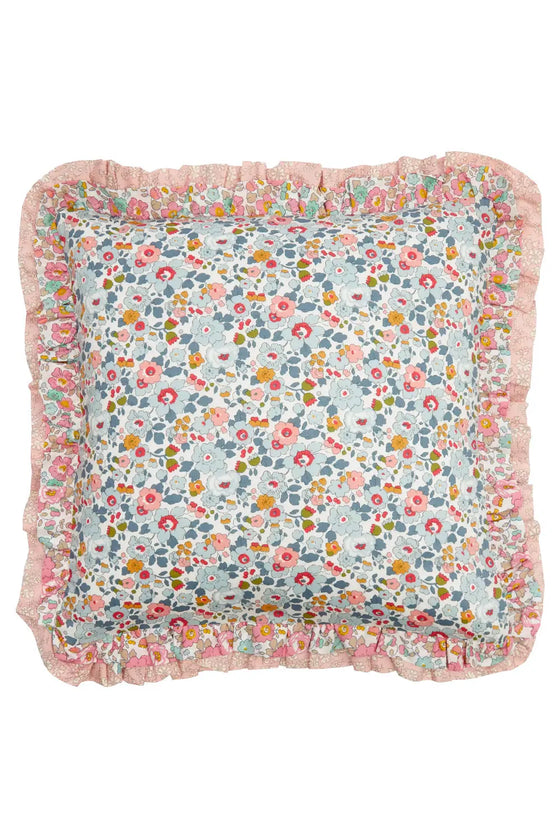 Double Ruffle Cushion Made With Liberty Fabric BETSY Coco & Wolf