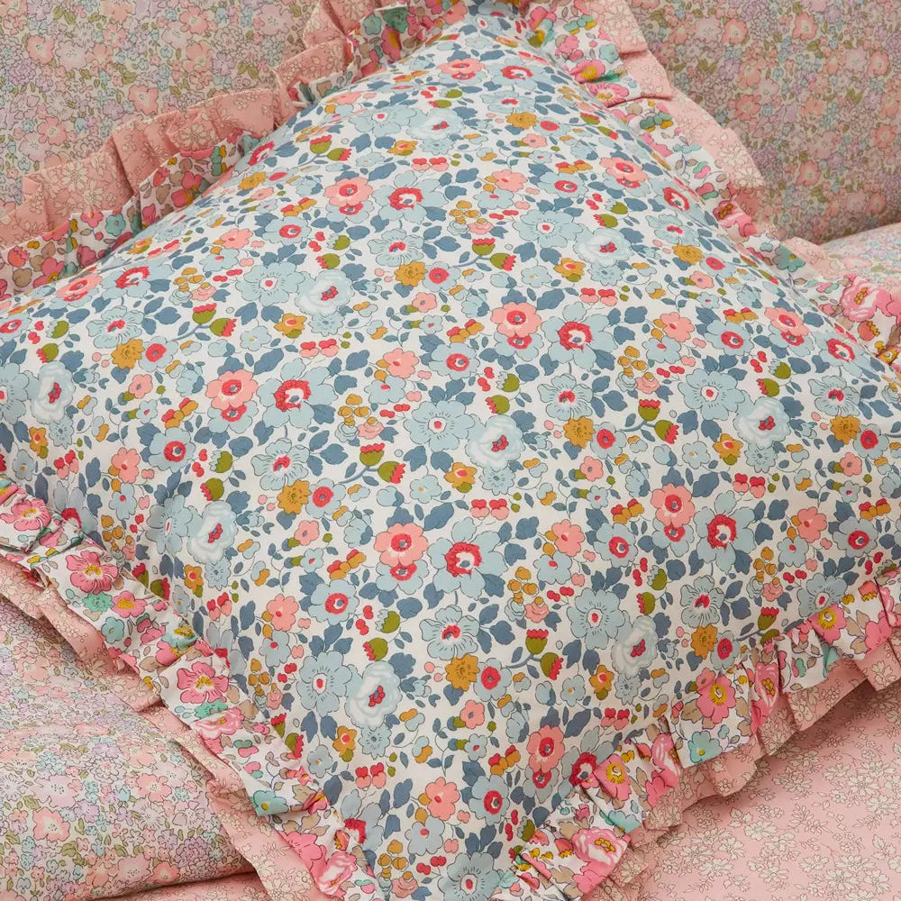 Double Ruffle Cushion Made With Liberty Fabric BETSY Coco & Wolf