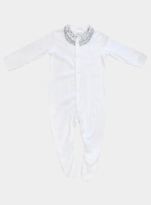  THEO & D'ANJO BLUE Liberty Double Collar Baby-Grow