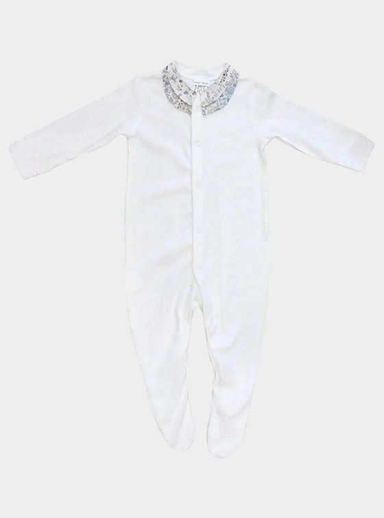 THEO & D'ANJO BLUE Liberty Double Collar Baby-Grow