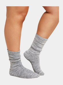  Dove Marl Chunky Organic Cotton Bed Socks Boody