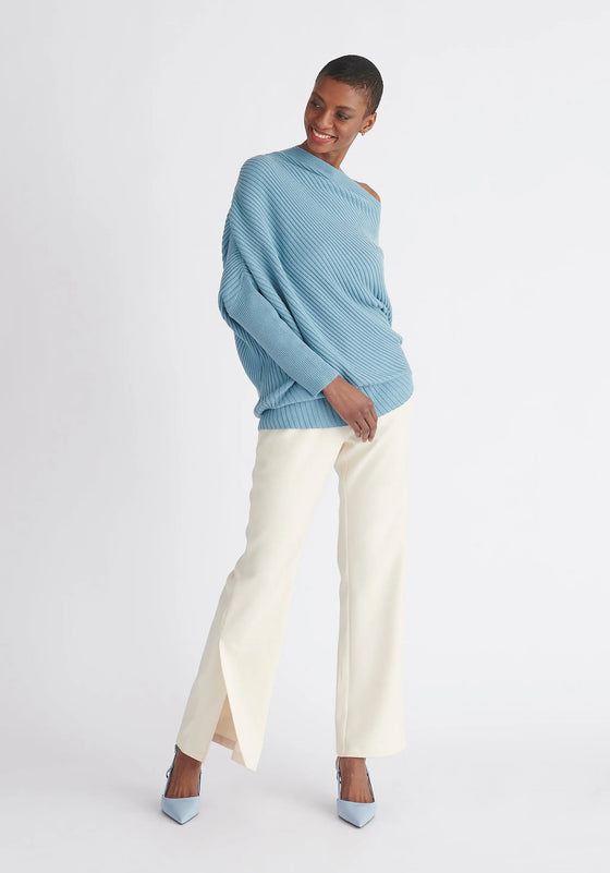 Draped Knitted Jumper Paisie