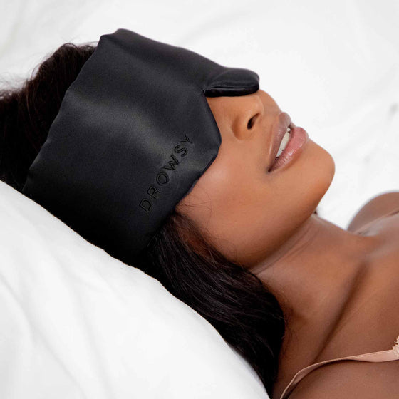 Black Jade Silk Sleep Mask Drowsy Sleep Co